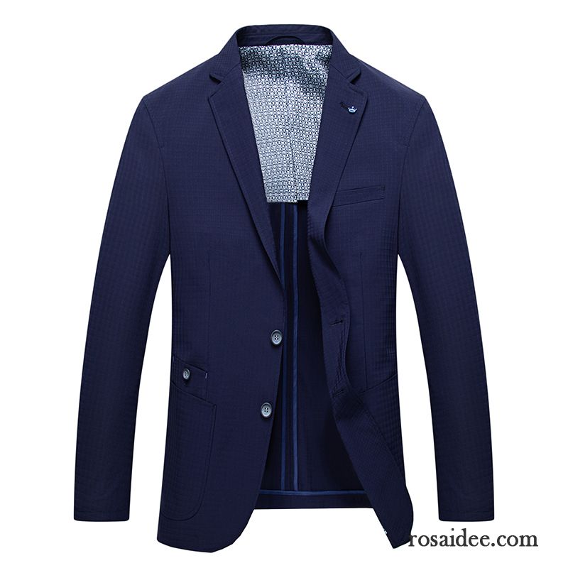 Hochzeitsblazer Herren Sommer Klassisch Winter Herbst Blau Anzüg Herren Anzugjacke Marke Freizeit Rein Neue