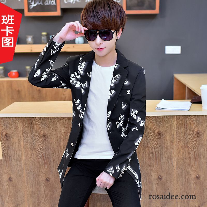 Hochzeitsblazer Online Shop Herren Anzüg Blazer Herbst Weiß Schlank Überzieher Trend Schüler Feder England Freizeit Gitter Kaufen