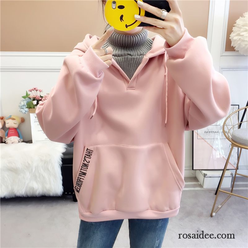 Hoodie Damen Herbst Neu Trend Schüler Verdickung Hoodies Gelb