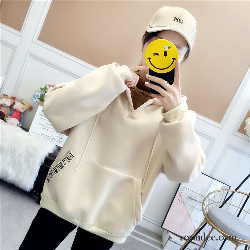 Hoodie Damen Herbst Neu Trend Schüler Verdickung Hoodies Gelb