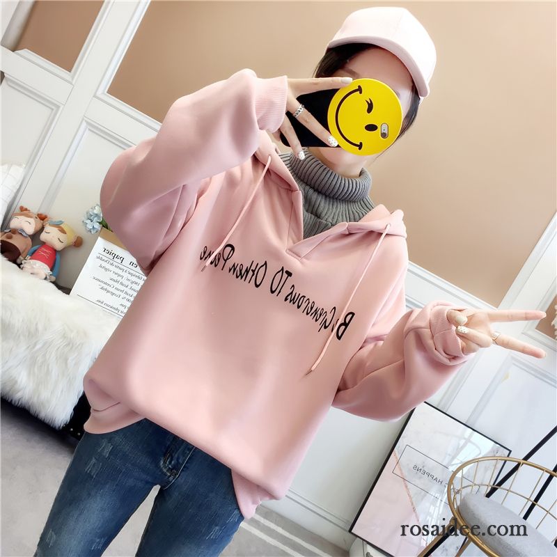 Hoodie Damen Herbst Neu Trend Schüler Verdickung Hoodies Gelb