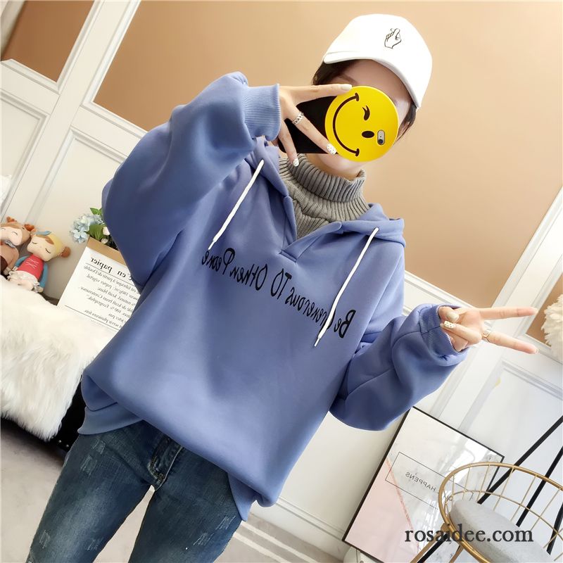 Hoodie Damen Herbst Neu Trend Schüler Verdickung Hoodies Gelb