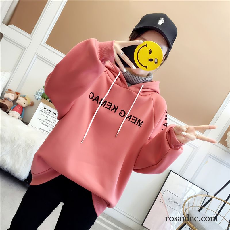 Hoodie Damen Herbst Neu Trend Schüler Verdickung Hoodies Gelb