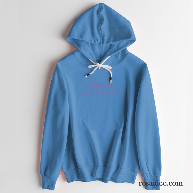 Hoodie Damen Lange Ärmel Dünn Lose Neu Kurzer Absatz Trend Blau