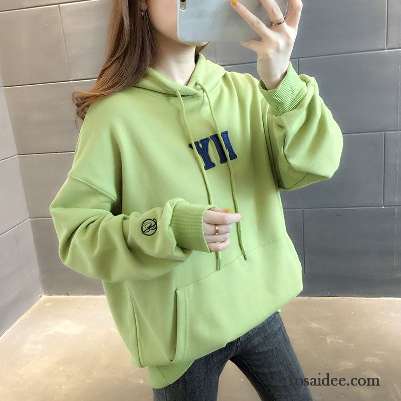 Hoodie Damen Lose Überzieher Neu Mit Kapuze Trend Feder Grün