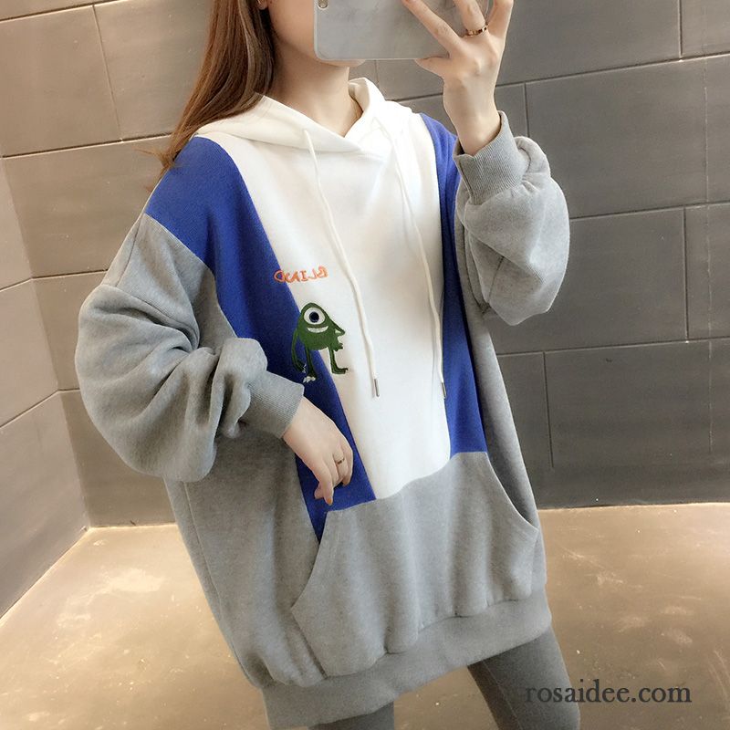 Hoodie Damen Mode Hoodies Mit Kapuze Neu Feder Herbst Mischfarben Weiß