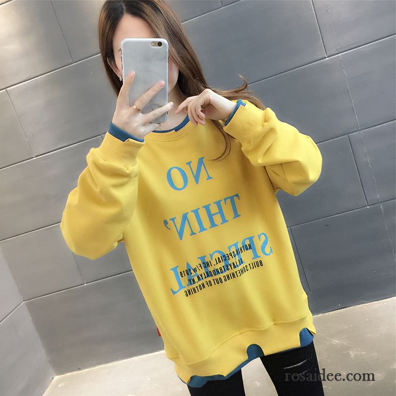 Hoodie Damen Neu Trend Lose Hoodies Dünn Feder Gelb