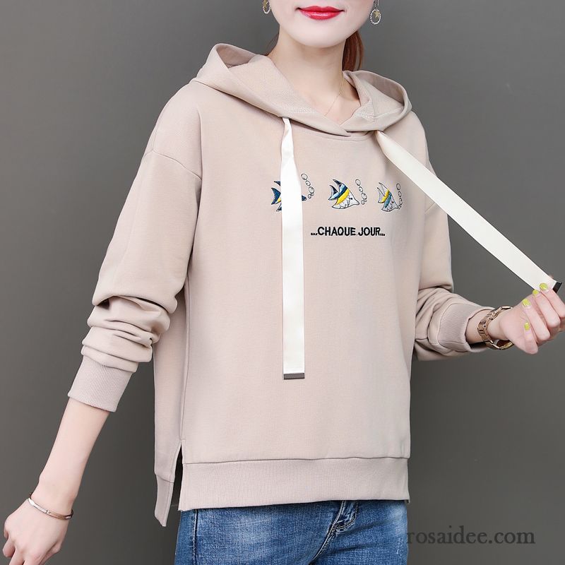 Hoodie Damen Schüler Trend Allgleiches Hoodies Mit Kapuze Mode Blau