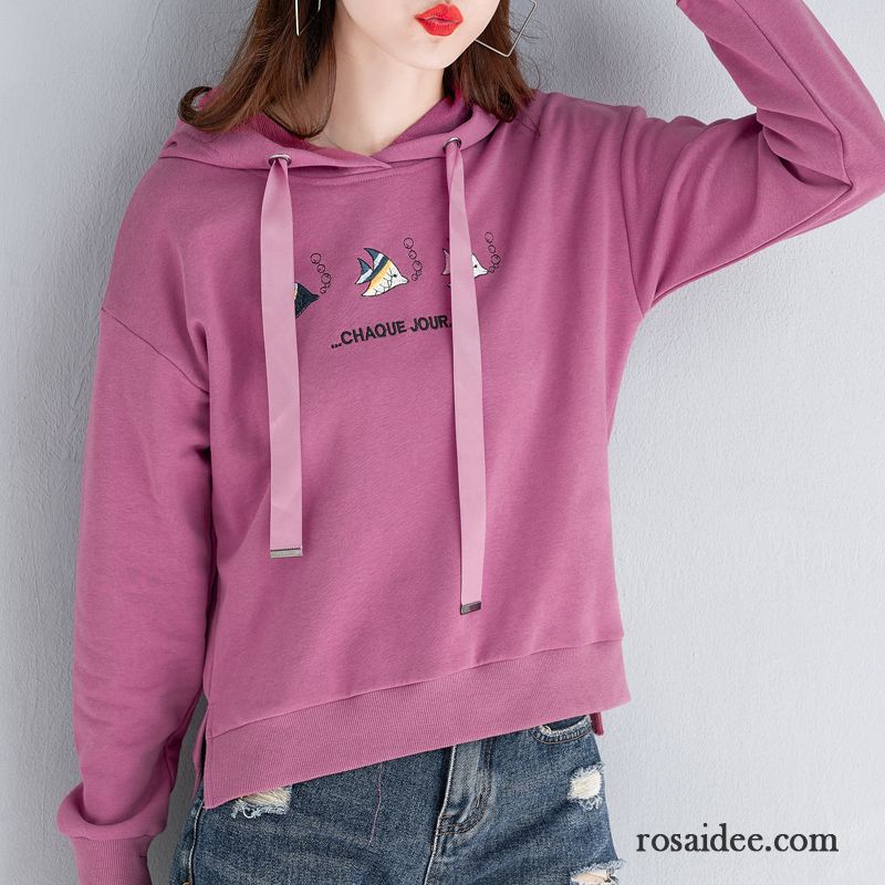 Hoodie Damen Schüler Trend Allgleiches Hoodies Mit Kapuze Mode Blau