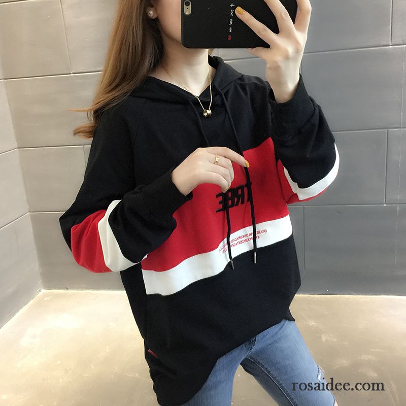 Hoodie Damen Trend Feder Hoodies Überzieher Mantel Lose Weiß