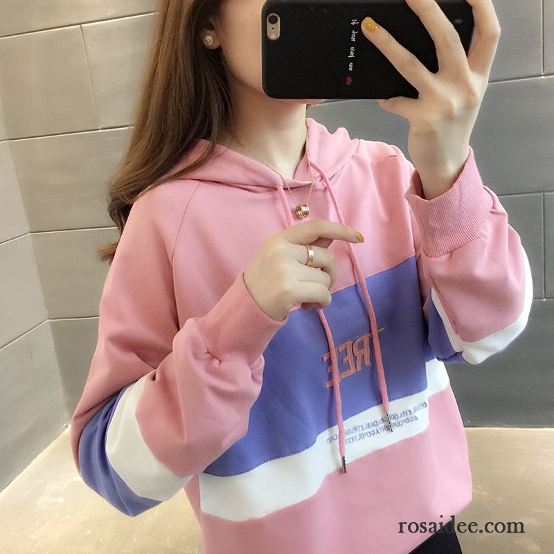 Hoodie Damen Trend Feder Hoodies Überzieher Mantel Lose Weiß