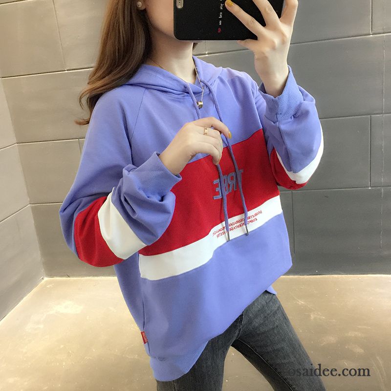 Hoodie Damen Trend Feder Hoodies Überzieher Mantel Lose Weiß