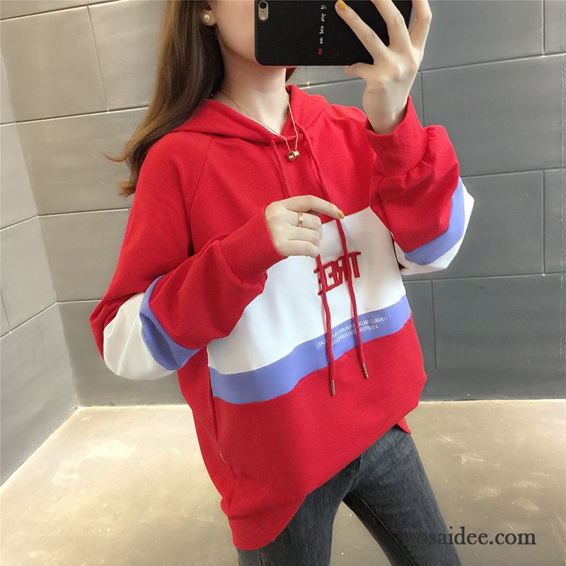 Hoodie Damen Trend Feder Hoodies Überzieher Mantel Lose Weiß