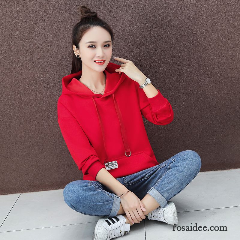 Hoodie Damen Überzieher Mit Kapuze Trend Mantel Lange Ärmel Hoodies Grün