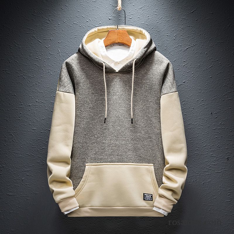 Hoodie Herren Feder Trend Herbst Lange Ärmel Mit Kapuze Mantel Khaki