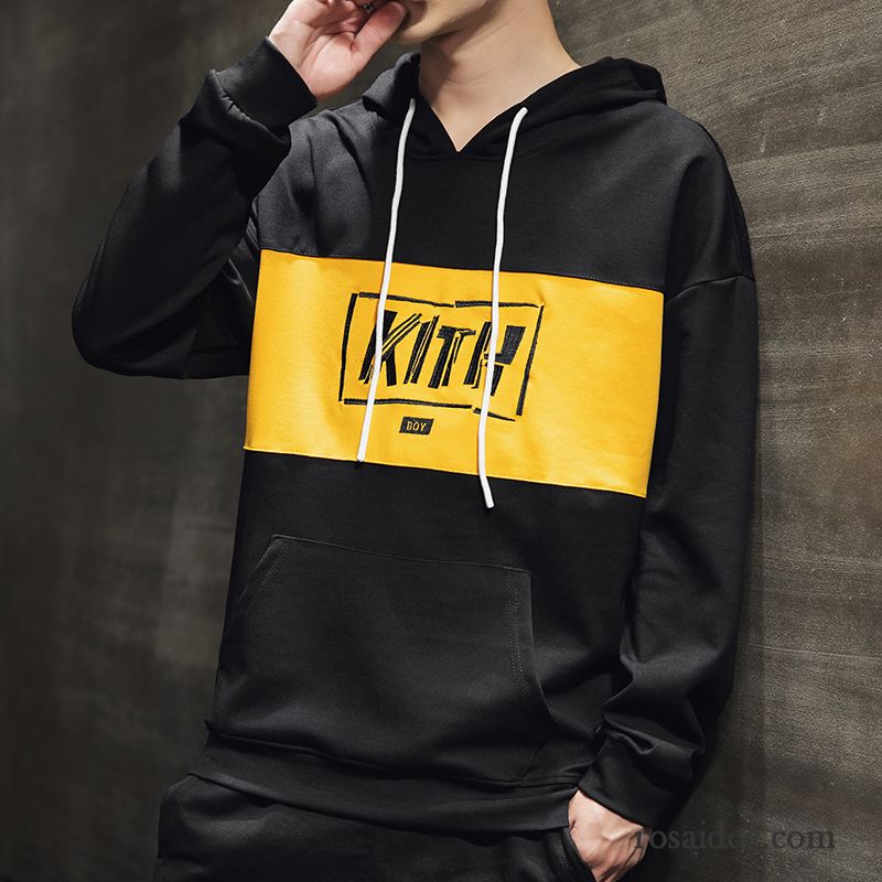 Hoodie Herren Herbst Neu Überzieher Mantel Feder Mit Kapuze Gelb