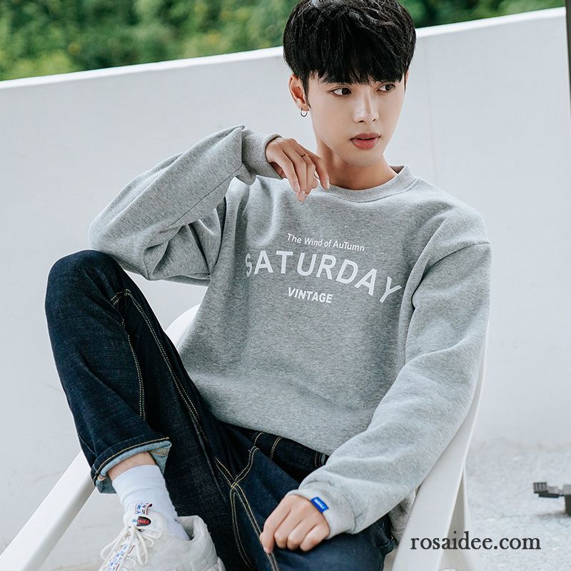 Hoodie Herren Hoodies Literatur Kunst Verdickung Einfach Plus Samt Ultra Grün