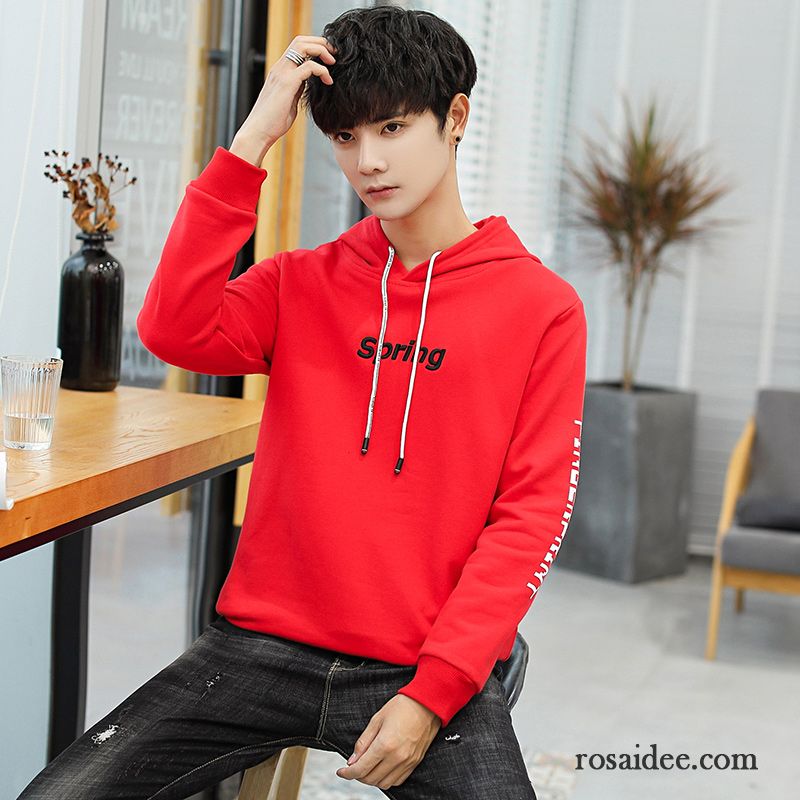 Hoodie Herren Hoodies Schüler Überzieher Kleider Feder Neu Rot