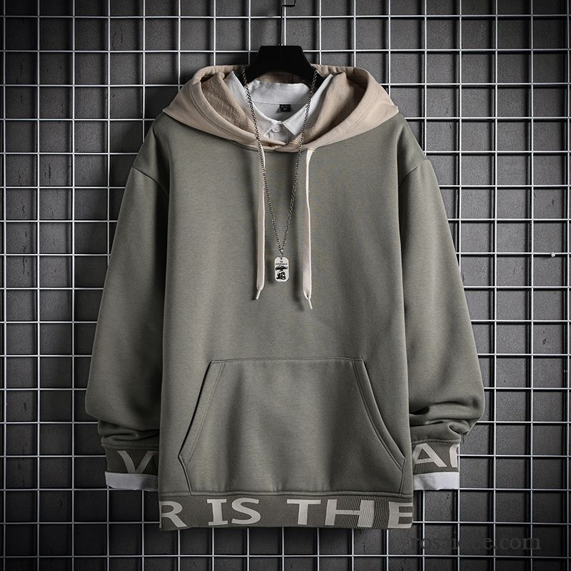 Hoodie Herren Hoodies Warme Große Größe Mit Kapuze Lose Trend Rot