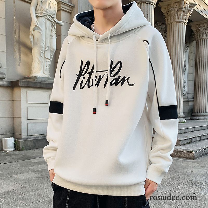 Hoodie Herren Mantel Herbst Feder T-shirts Trend Mit Kapuze Schwarz