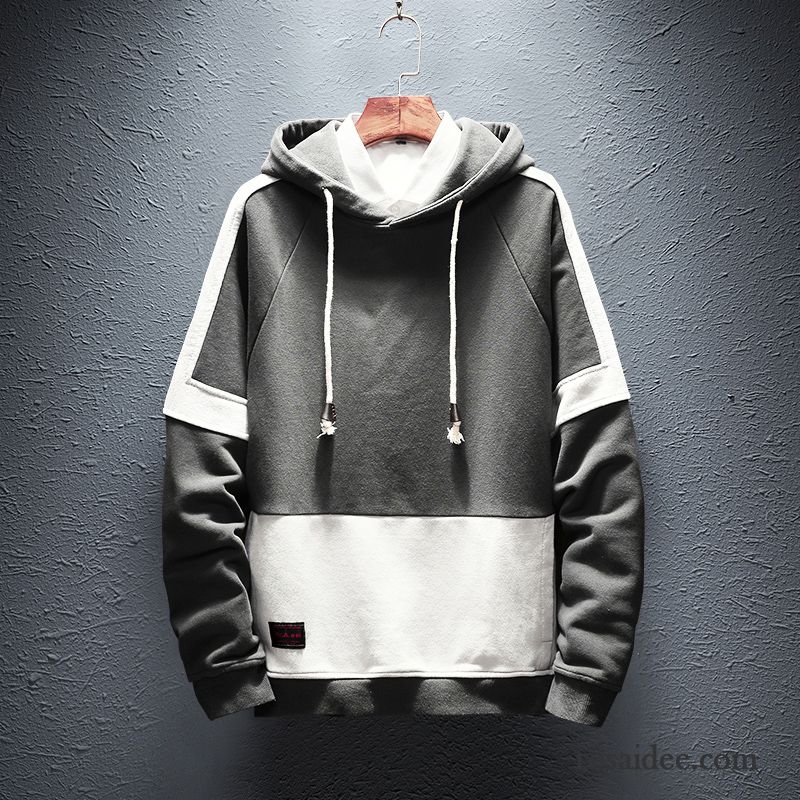 Hoodie Herren Mantel Neu Lange Ärmel Mit Kapuze Hoodies Herbst Schwarz