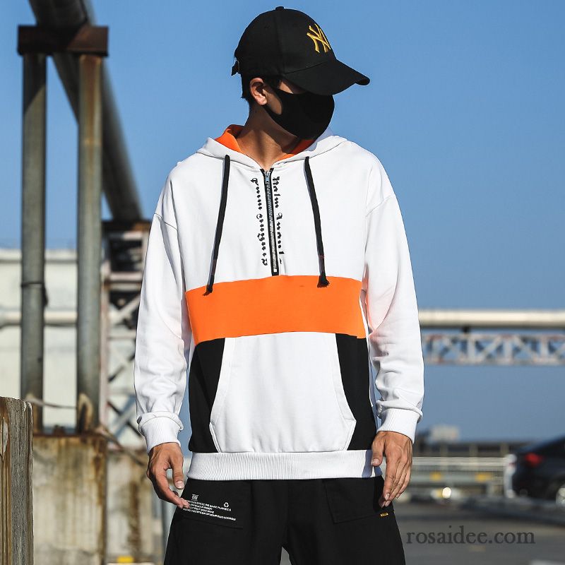 Hoodie Herren Mode Lose Trend Freizeit Lange Ärmel Herbst Orange