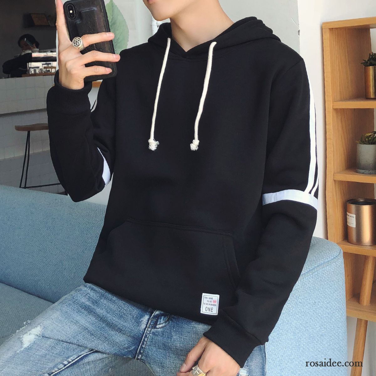 Hoodie Herren Schüler Kleider Hoodies Feder Überzieher Mit Kapuze Braun