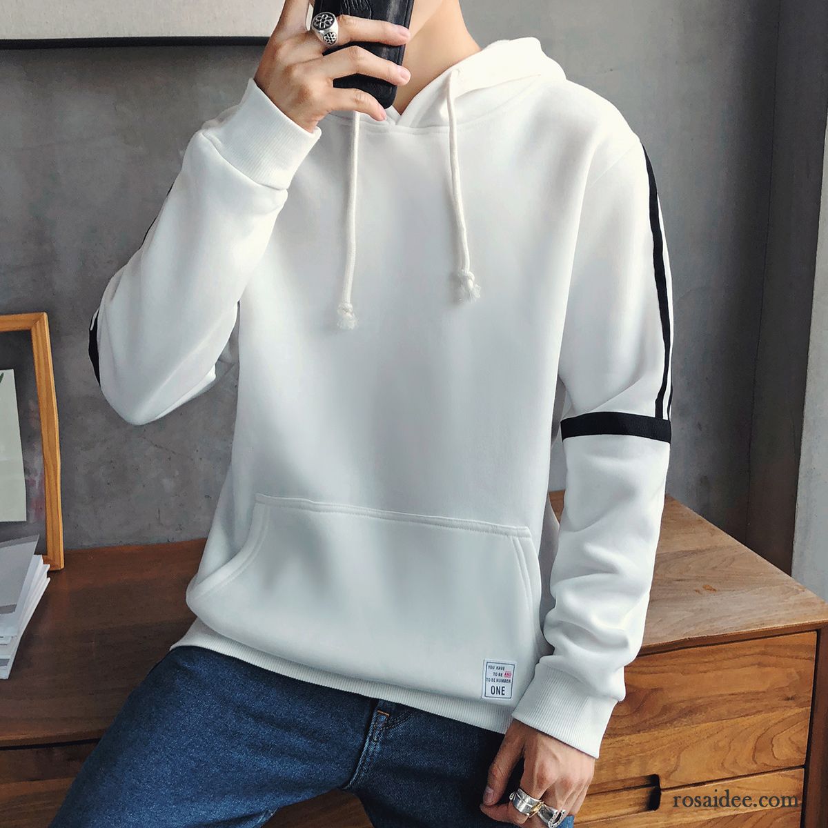 Hoodie Herren Schüler Kleider Hoodies Feder Überzieher Mit Kapuze Braun