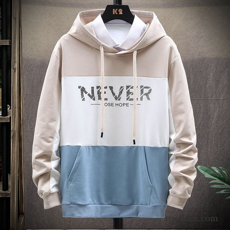 Hoodie Herren Schüler Überzieher Herbst Neu Feder Mantel Blau