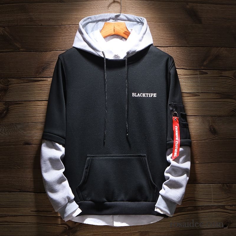 Hoodie Herren Trend Hoodies Mit Kapuze Spleißen Lange Ärmel Schüler Gelb