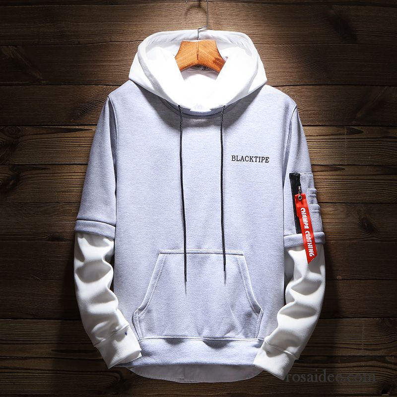 Hoodie Herren Trend Hoodies Mit Kapuze Spleißen Lange Ärmel Schüler Gelb