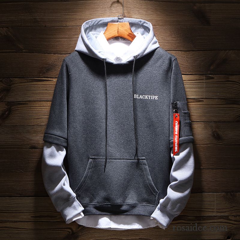 Hoodie Herren Trend Hoodies Mit Kapuze Spleißen Lange Ärmel Schüler Gelb