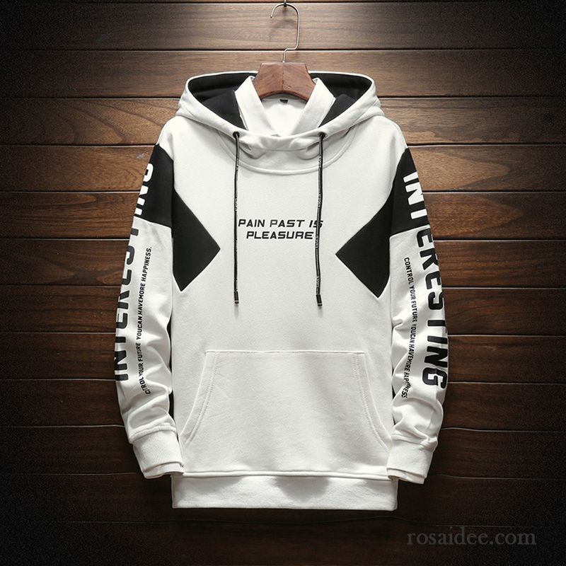 Hoodie Herren Trend Hoodies Mit Kapuze Spleißen Lange Ärmel Schüler Gelb