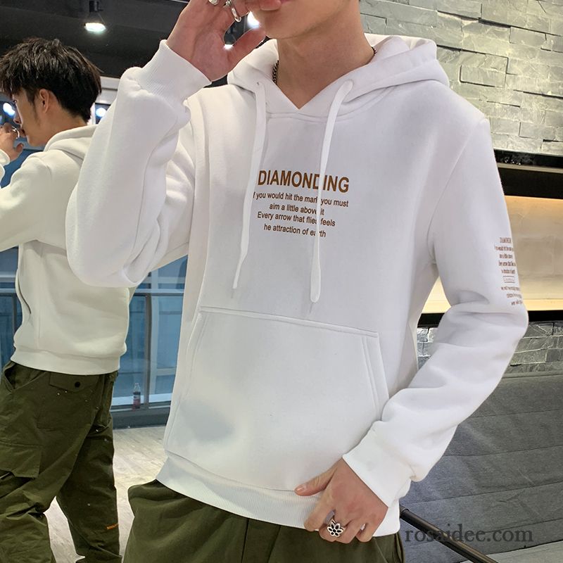 Hoodie Herren Trend Mode T-shirts Hoodies Persönlichkeit Unteres Hemd Grau