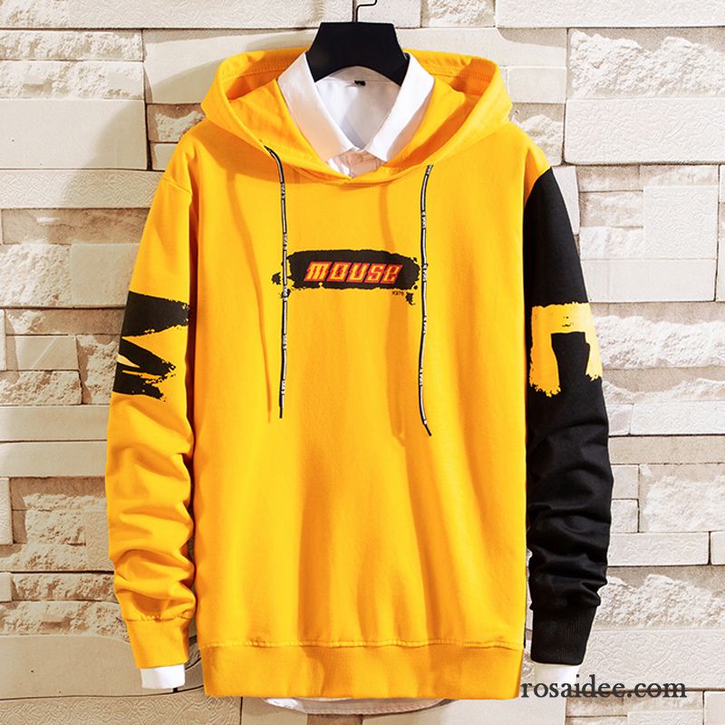 Hoodie Herren Überzieher Feder Schüler Trend Herbst Neu Gelb