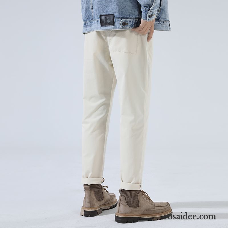 Hosen Herren Freizeit Neu Allgleiches Neunte Hose Gerade Lose Grau