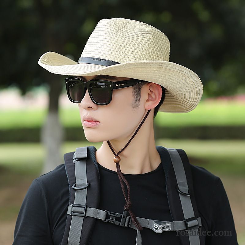 Hüte / Caps Herren Denim Sonnenschutz Fischerhut Strohhut Sonnenhüte Sommer Sandfarben Beige