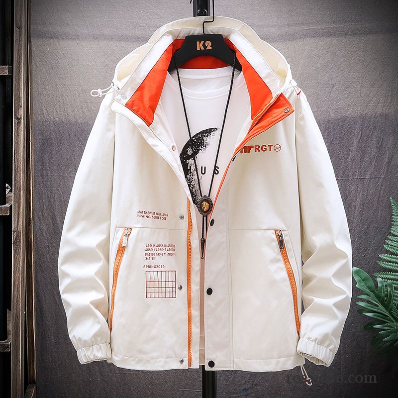 Jacken Herren Lose Herbst Trend Werkzeugbau Überzieher Neu Camouflage Purpur Lila