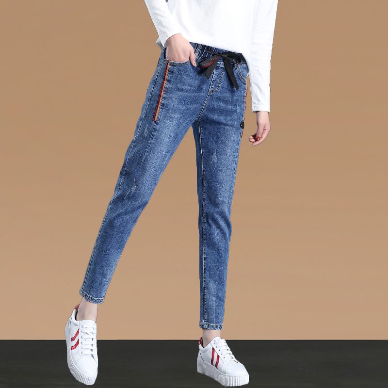 Jeans Damen Elastisch Hose Neu Feder Dünn Harlan Schwarz Grau