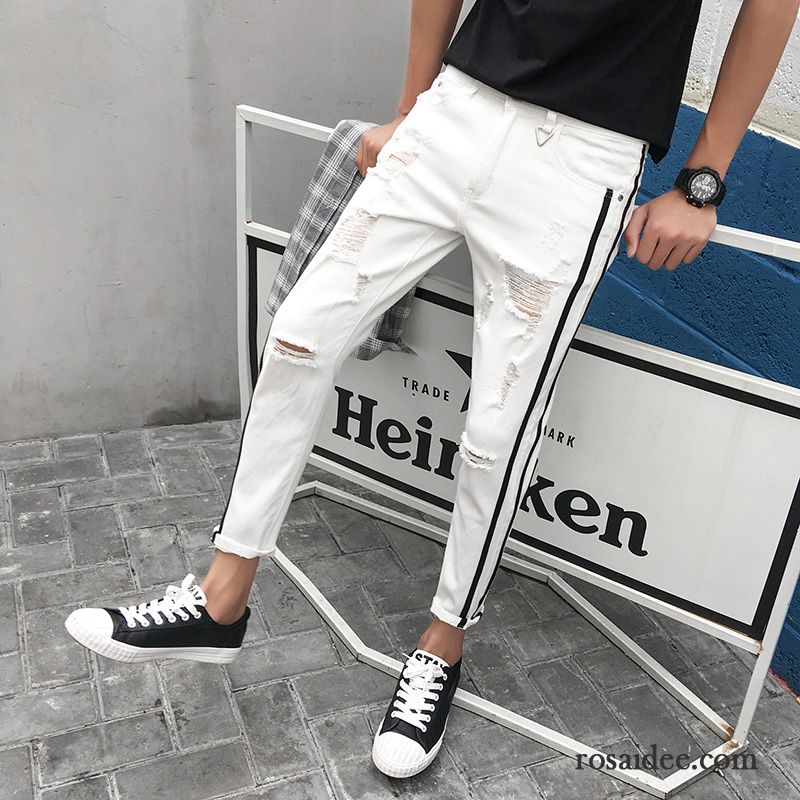 Jeans Herren Trend Schlank Hose Lose Harlan Schmales Bein Blau