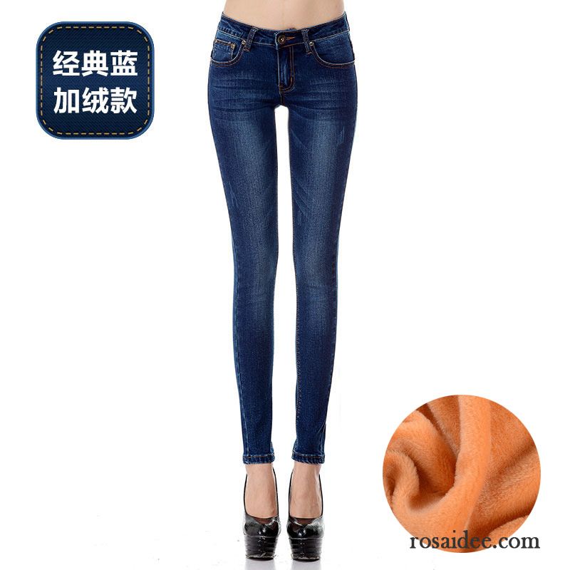 Jeans Hose Weiß Damen Jeans Dünn Hose Große Größe Trend Bleistift Hose Sommer Elastisch Harlan Feder Damen Verkaufen