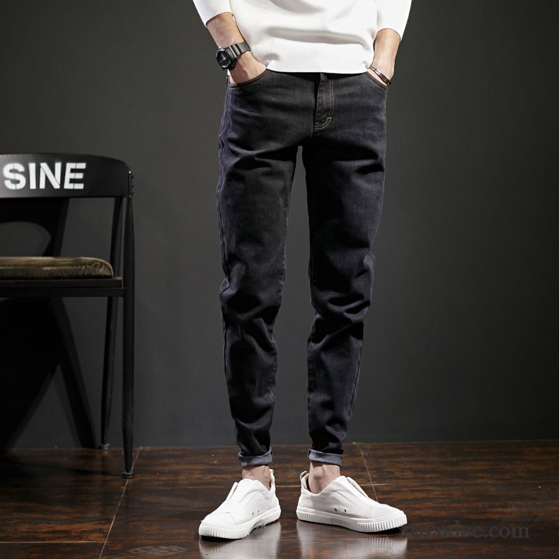 Jeans Mode Herren Lange Herbst Neu Dünn Hell Herren Blau Trend Hose Elastisch Jeans Schlank Winter Billig