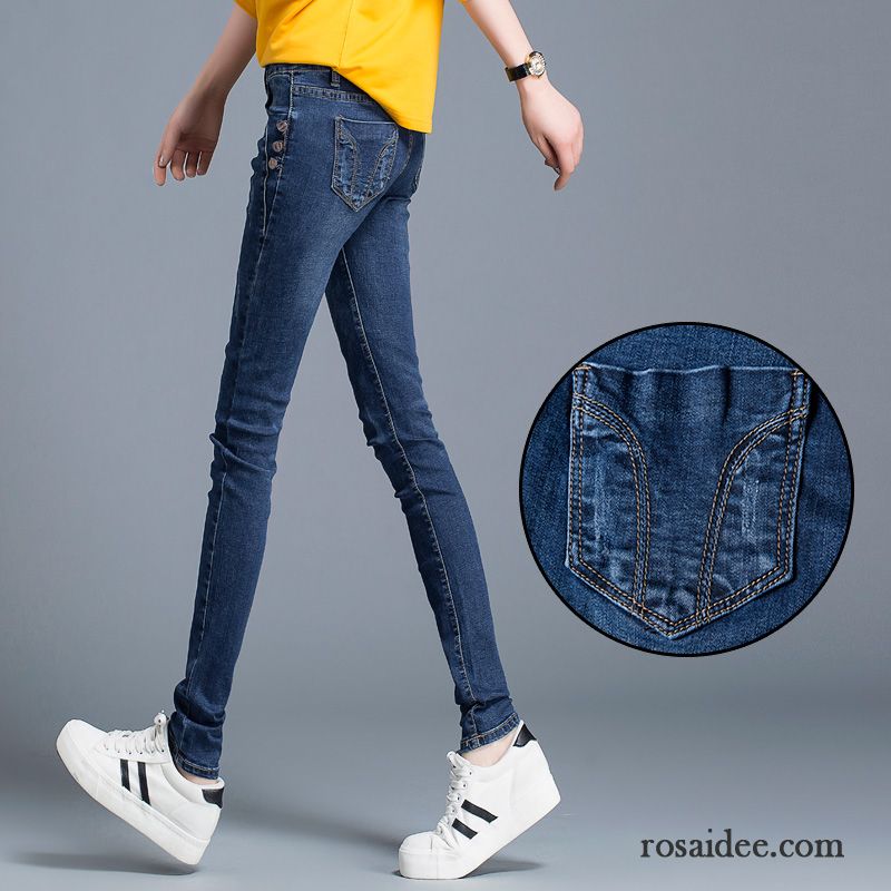 Jeans Schwarz Damen Feder Trend Hose Neu Jeans Dünn Herbst Bleistift Hose Schwarz Damen Schüler Rabatt