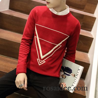 Kapuzenpullover Herren Reißverschluss Lange Ärmel Große Größe Herren Herbst Rundhals Trend Neu Strickwaren Jugend Pullover Rein Billig