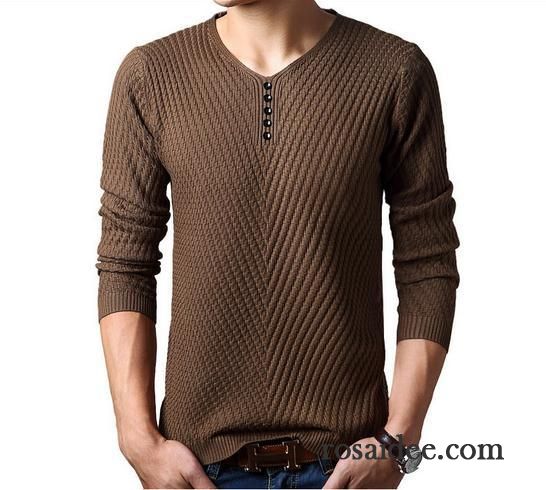 Kapuzenpullover Herren V-ausschnitt Allgleiches Strickwaren Herbst Herren Pullover Neu Günstig