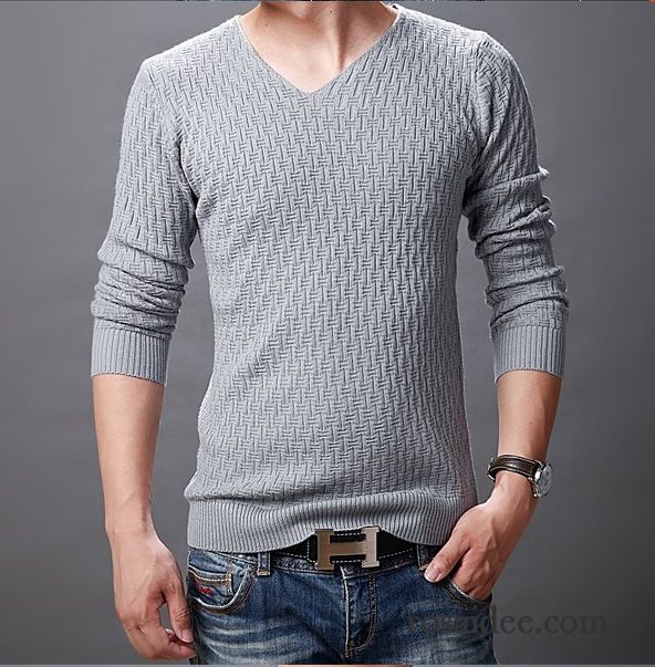 Kapuzenpullover Herren V-ausschnitt Allgleiches Strickwaren Herbst Herren Pullover Neu Günstig