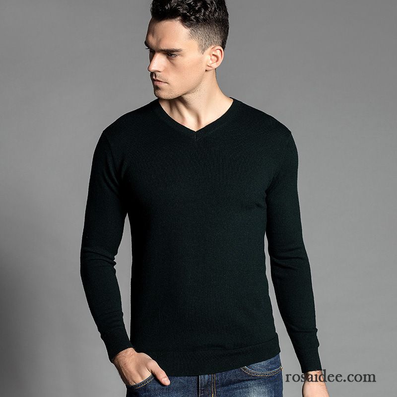 Kapuzenpullover Schwarz Herren Lange Ärmel Herbst Mode Neu Gemütlich Wolle Wollpullover Rein Herren Freizeit Kaufen