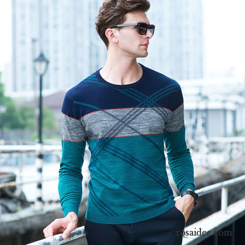 Kaschmir Herren Pullover Rein Herbst Pullover Schlank Neu Rundhals Dünn Herren Wolle Kaufen