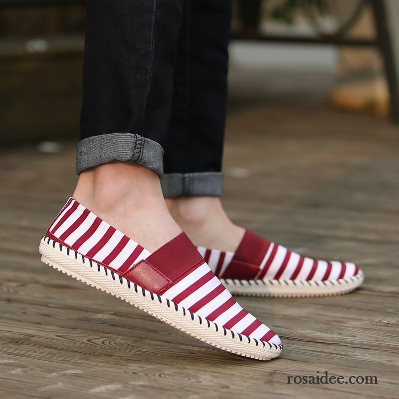 Klassische Schuhe Herren Casual Sommer Trend Jugend Herren Streifen Espadrille Schuhe Günstig