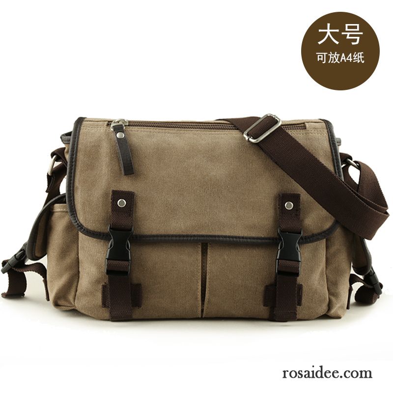 Kleine Reisetasche Herren Messenger-tasche Herren Freizeit Schulranzen Schultertaschen Retro Canvastasche Reise Trend Günstig